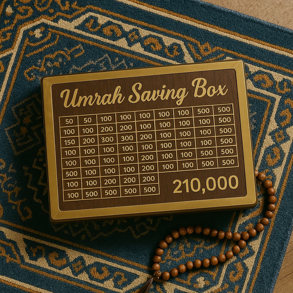Best Quality Umrah Saving Box – Wooden Money Box For Umrah.
